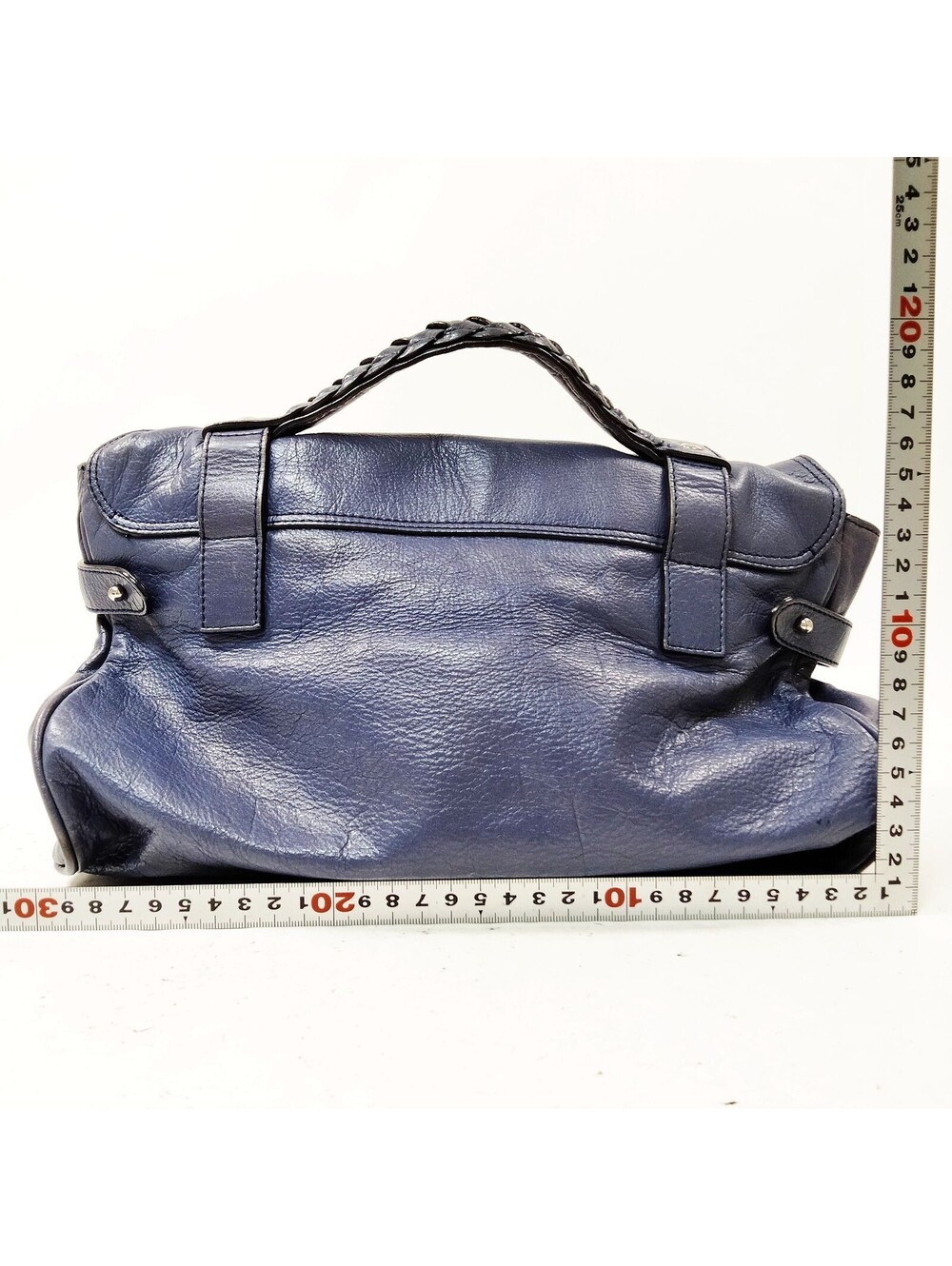 Mulberry Bayswater Hand Bag Navy Blue Leather Shoulder Strap Pre-owned 5664983 - Picture 2 of 9